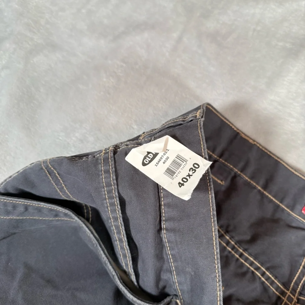 Vintage Old Navy Painters Jeans Mens Size 40x30 (Fits 38x30) Canvas Gray READ!